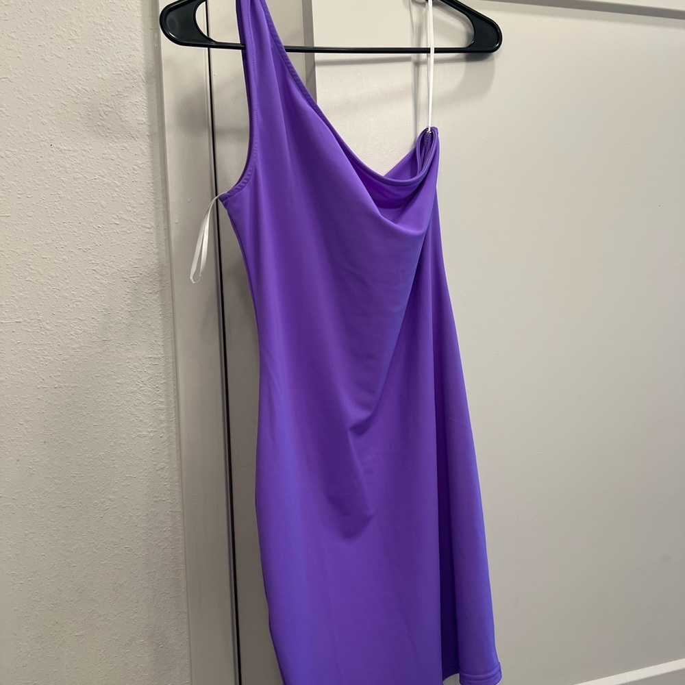 SHEIN Asymmetrical Purple Dress